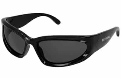 Balenciaga BB0157S 001 black grey 65 occhiali da sole Uomo